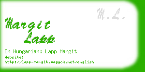 margit lapp business card
